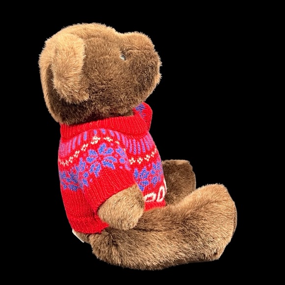 Vintage Y2K Polo Ralph Lauren 2000 14” Teddy Bear Plush Toy Nordic Knit Sweater - Picture 3 of 12